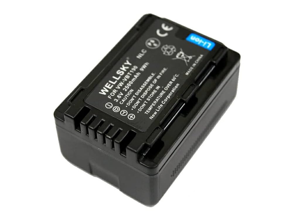 Amazon | WELLSKY VW-VBT190-K 2500mAh 2個 互換バッテリー